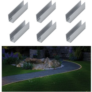 Paulmann Plug & Shine: 6 clip di montaggio per strisce LED per illuminazione vialetti in giardino.