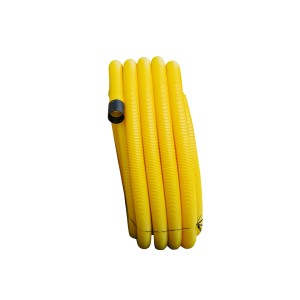 Tuyau de drainage jaune Aco Master, 10 m DN 80, perforé, pour drainage et protection des fondations.