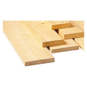 Planche de coffrage brute sciée en épicéa/sapin, 23x120x3000 mm, idéale pour la construction intérieure et les structures en bois.