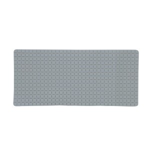 Tappetino da bagno grigio MSV Quadro 76x36 cm con superficie antiscivolo.