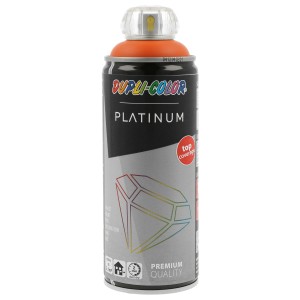 Vernice spray Dupli-Color Platinum arancio traffico, semilucida, bomboletta da 400ml.