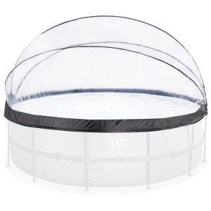 Couverture de piscine transparente Exit Toys Eco Ø 450 cm pour piscines tubulaires, protège du vent et de la pluie.