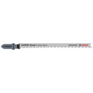 Set di lame per seghetto alternativo Bosch Expert T308BOP, 2 pezzi, per tagli legno senza schegge.