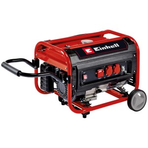 Groupe électrogène Einhell TC-PG 35/E5, générateur rouge avec roues et 2 prises.