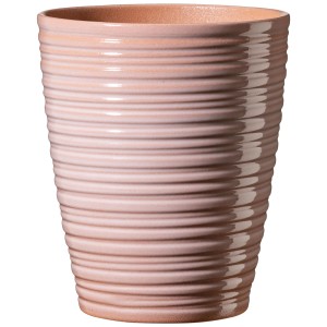 Pot pour orchidées Söndgen Bergamo, émail nature terra, Ø 13 cm, hauteur 15 cm.