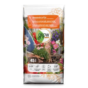 Sacco di terriccio GROW by OBI, senza torba, 45 l. Terriccio universale per piante da interno, balcone e giardino.