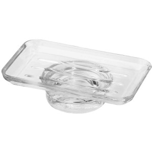 Portasapone Diaqua Chic in vetro per bagno. Accessori bagno semplici ed eleganti.