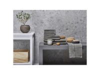 Beliani Handtuch-Set Atai Baumwolle Grau 9-tlg.