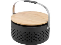Raucharmer Holzkohlegrill Ø 37,3 x 37 cm inkl. Bambus-Schneidebrett