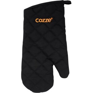 Schwarzer Cozze Grillhandschuh (37x17cm) aus hitzebeständiger Baumwolle für sicheres Grillen.
