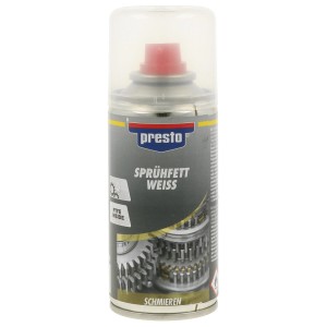 Presto Graisse blanche en aérosol 150 ml pour réparation de peinture et carrosserie.