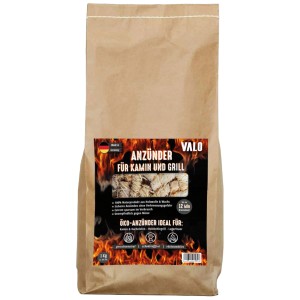 Valo Allume-feu 1kg naturel pour cheminée et barbecue.