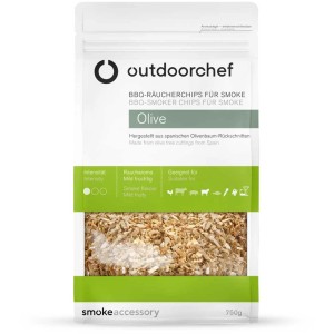 Outdoorchef Trucioli di affumicatura Olive, confezione da 750g. Aroma affumicato mediterraneo per grill & smoker.