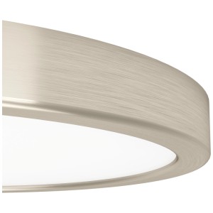 Runde Eglo LED-Deckenleuchte Fueva 6 in Nickel-Optik, Detailansicht.