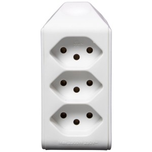 Adattatore triplo Brennenstuhl CleverLine, girevole, bianco.