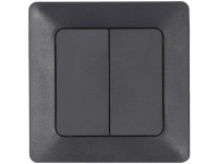 Interruttore doppio a incasso Priamos Schema 3+3 IP20 Antracite gr. 1 x 1