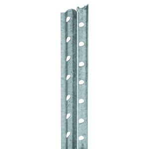 Profilo per intonaco rapido, 6 mm x 2500 mm, in metallo forato per superfici piane.