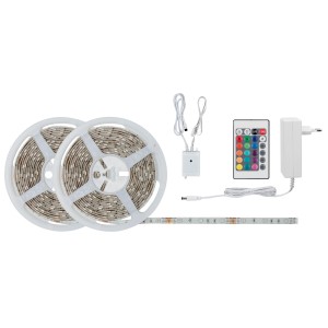 Paulmann SimpLED Strip RGB 10m con telecomando, striscia LED su bobine, alimentatore e controller.