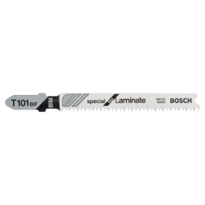 Lama per seghetto alternativo Bosch T 101 BIF Special for Laminate, bimetallica, denti fresati.