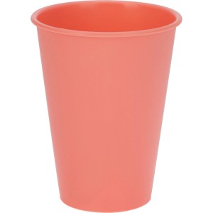 Gobelet en polypropylène corail, 400 ml, vaisselle pour un usage quotidien, les fêtes ou en déplacement.