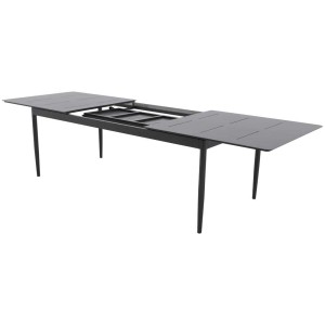 Tavolo da giardino allungabile Concept T1 in alluminio antracite, 210/300x100 cm.