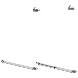 Ecoflow Solarpanel Halterung für Wandmontage, silbernes Metall Set.