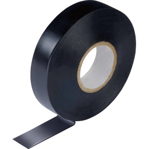 Ruban isolant noir, 15 mm x 25 m, en rouleau.