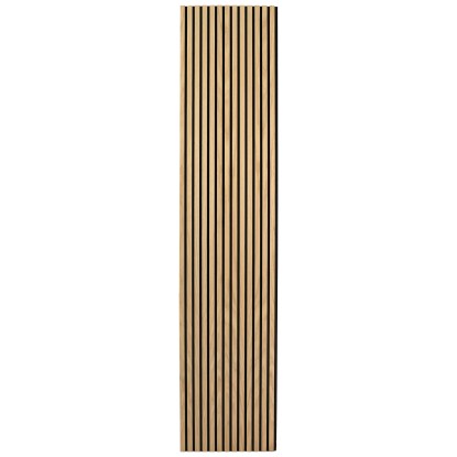 Akustikpaneel Smart Eiche auf Akustikfilz Schwarz 240 x 52 cm