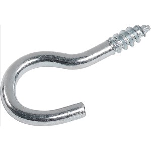 Gancio a vite LUX curvo zincato, 2,6 x 30 mm, per ganci a soffitto e fissaggi.