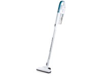 Domo Staubsauger Besen und Stab DO237SV Aluminium Weiss-Blau