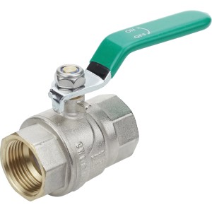Robinet à boisseau sphérique en laiton 1/2 pouce avec poignée verte pour plomberie et irrigation.