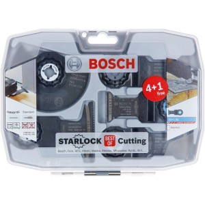 Jeu de lames Bosch Starlock Best of Cutting, 5 pièces, pour outils multifonctions.