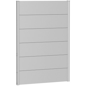 Biohort Wandpaneel Sichtschutz, silber-metallic, 100x135 cm, für Garten und Terrasse.