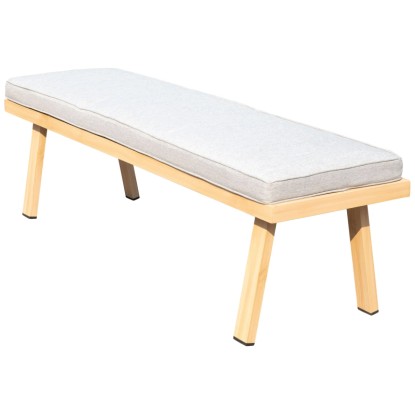 Greemotion Banc de jardin Monaco aluminium aspect bois (HxlxP) 40 x 140 x 35 cm