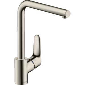 Miscelatore cucina Hansgrohe Focus 280 con bocca girevole finitura acciaio inox.