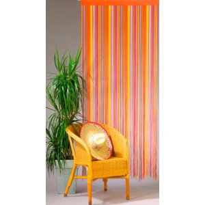 Rideau de fils coloré Finca 90x200 cm comme rideau de porte et décoration.