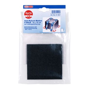 Tapis antidérapants, 4 pièces, 10x10cm, pour sangles de tension pour sécuriser le chargement.