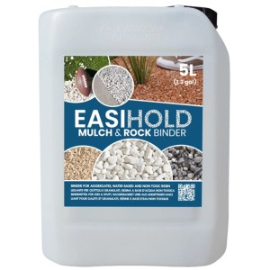 Easihold Mulch & Steinbinder 5l Kanister. Wasserbasiertes Bindemittel für Kies, Splitt und Mulch.