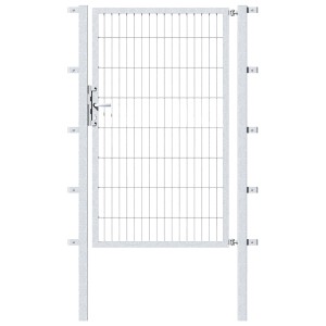 Portillon simple en treillis Gah Alberts galvanisé à chaud blanc (1000x1000 mm) pour clôtures de jardin.