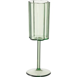 Flûte à champagne verte en acrylique, incassable, design moderne, 1 pièce.