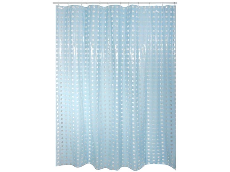 MSV Tenda doccia Bristol Light Blue PVC Trasparente 180 x 200 cm