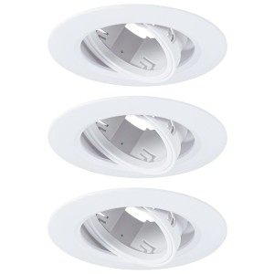 Set de spots encastrables Paulmann, 3 pièces, blanc mat, orientables, pour ampoules GU10