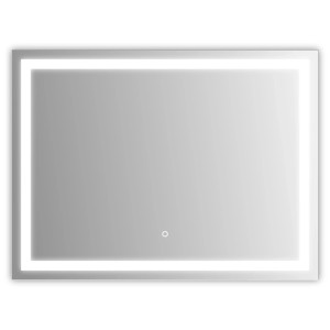 Specchio luminoso a LED Framelight III con luce perimetrale e interruttore a sfioramento.