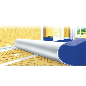 Illustration : Ruban Tesa pour la pose sans résidus de moquettes et de sols en PVC.