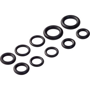 Set di O-ring, 10 pezzi, varie misure per applicazioni sanitarie.