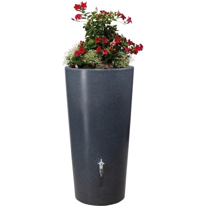Garantia Regenwasserbehälter Stone 2in1 Lava 210 l inkl. Pflanzschale