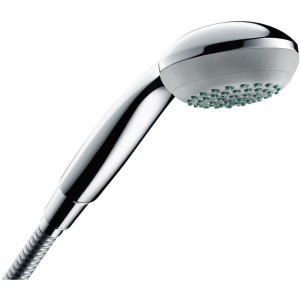 Douchette Hansgrohe Crometta 85 Mono chromé-blanc avec fonction anticalcaire.