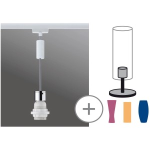 Paulmann URail 2Easy Basic suspension, blanc, sans ampoule. Composant pour système de rail.