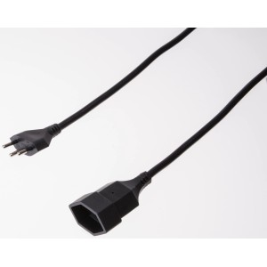 Prolunga TD nera con protezione bambini, lunghezza 1 m per sistemi di illuminazione esterna.