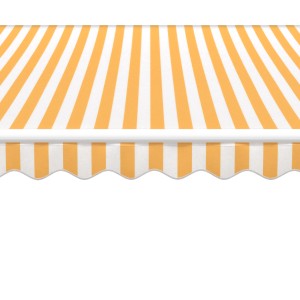Tenda da sole Aventura, 3x2m, a strisce gialle e bianche, per terrazza e balcone.